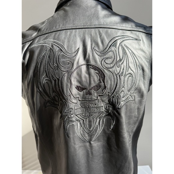 Harley-Davidson Other - Harley Davidson Men's Switchback Blade Skull Black Leather Jacket XL